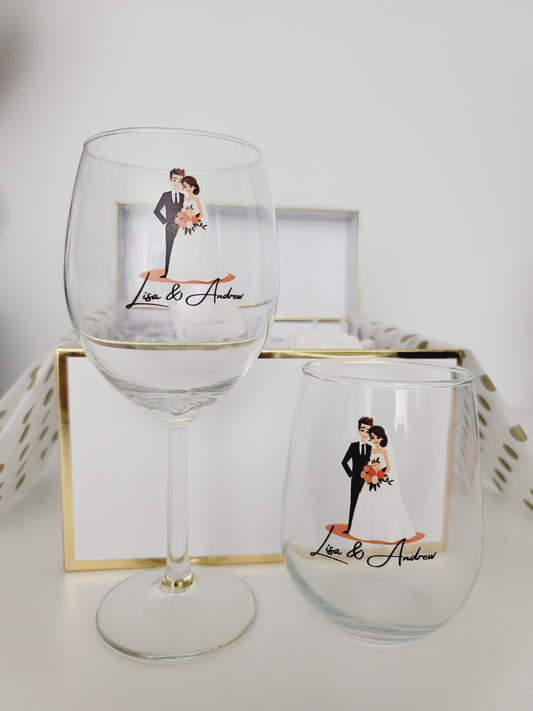 Custom Champagne and Wine Glasses UV Printing