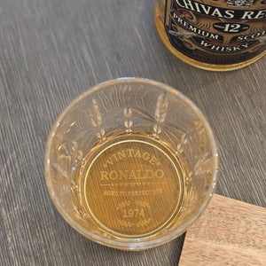 Vintage ''Aged To Perfection'' Whiskey Glass