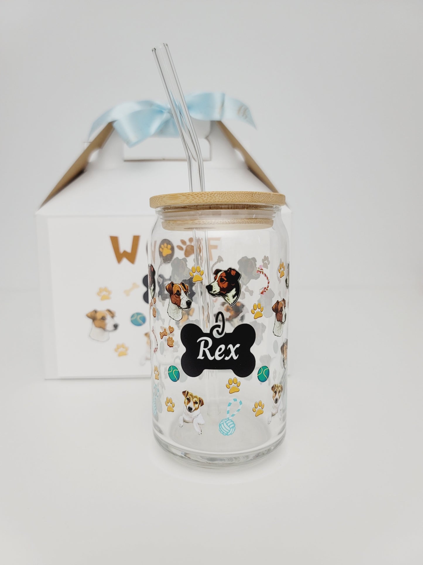 Custom Pet Glass Tumbler_ Dog