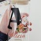 Christmas themed Glass Can Cup with Lid and Straw