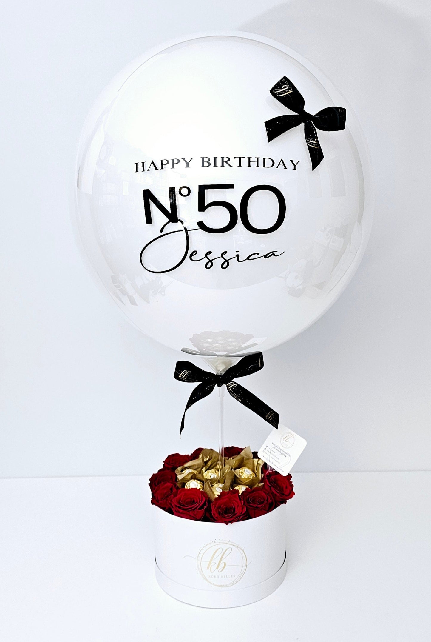 Chanel-Inspired Balloon Rose Arrangement