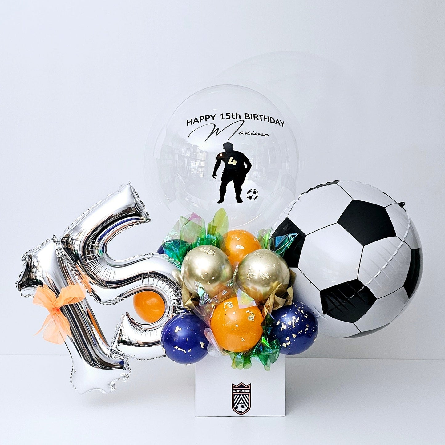 Soccer theme birthday balloon