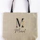 Personalized Burlap Tote Bag