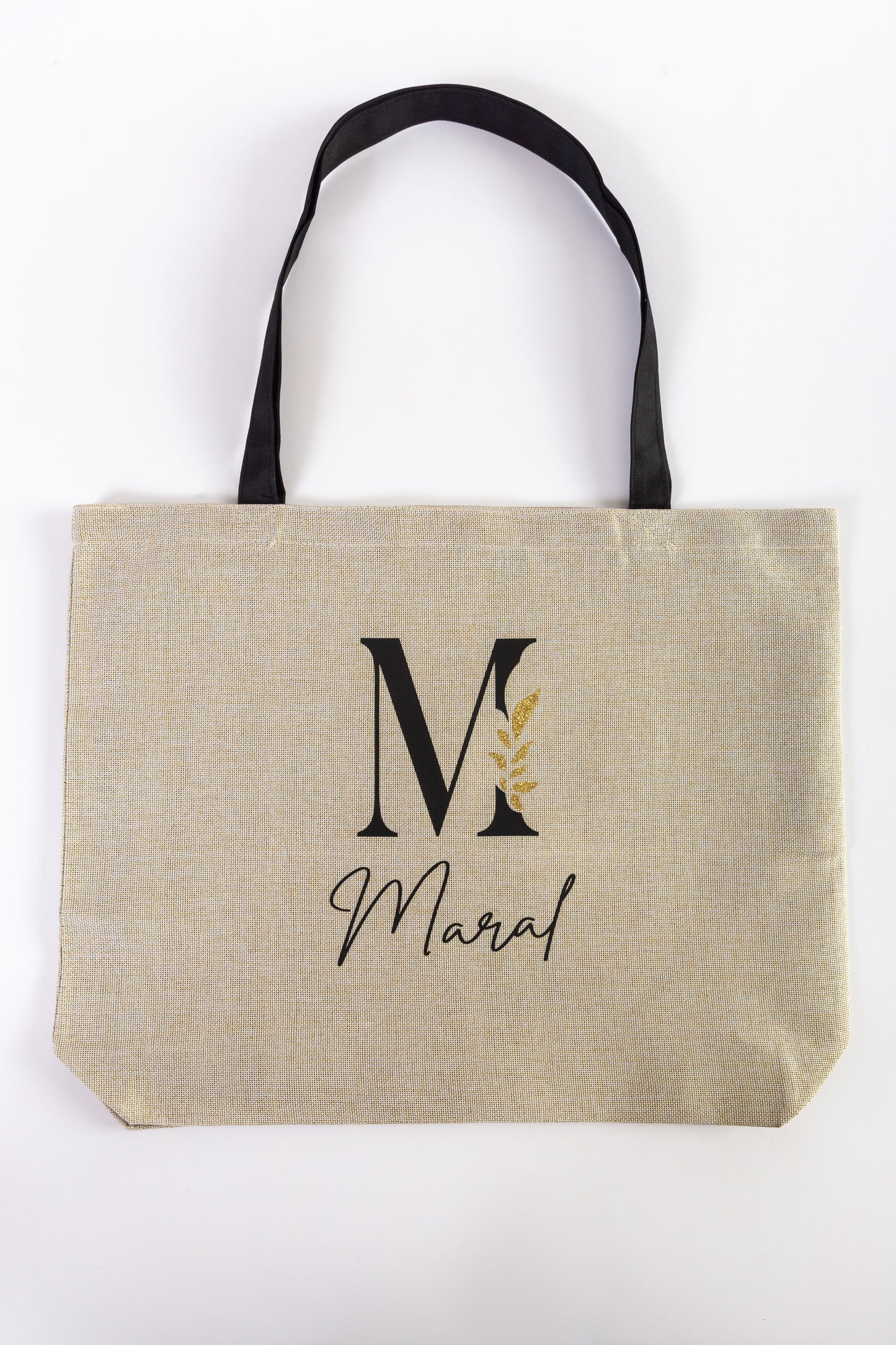 Personalized Burlap Tote Bag