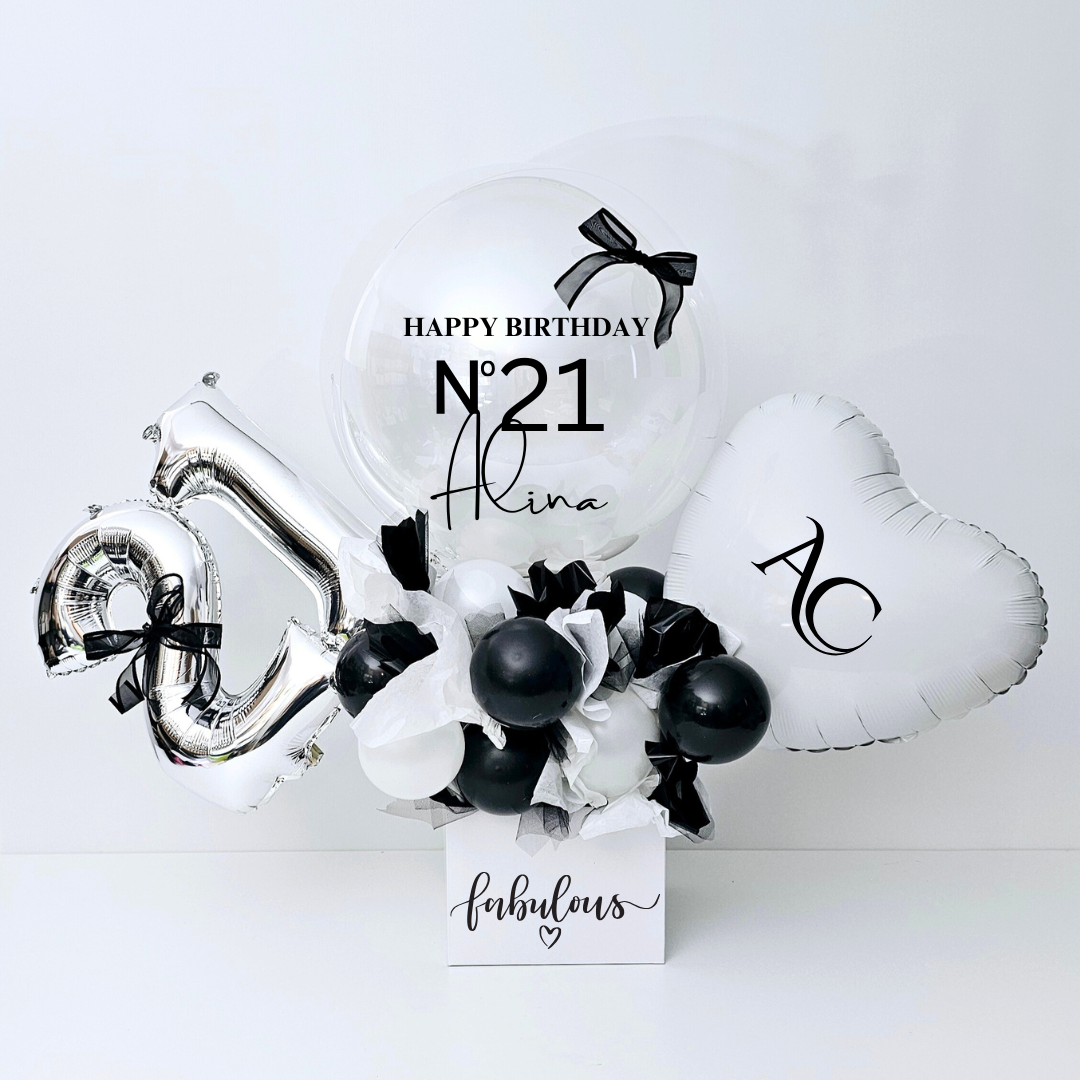 Chanel inspired balloon bouquet for her