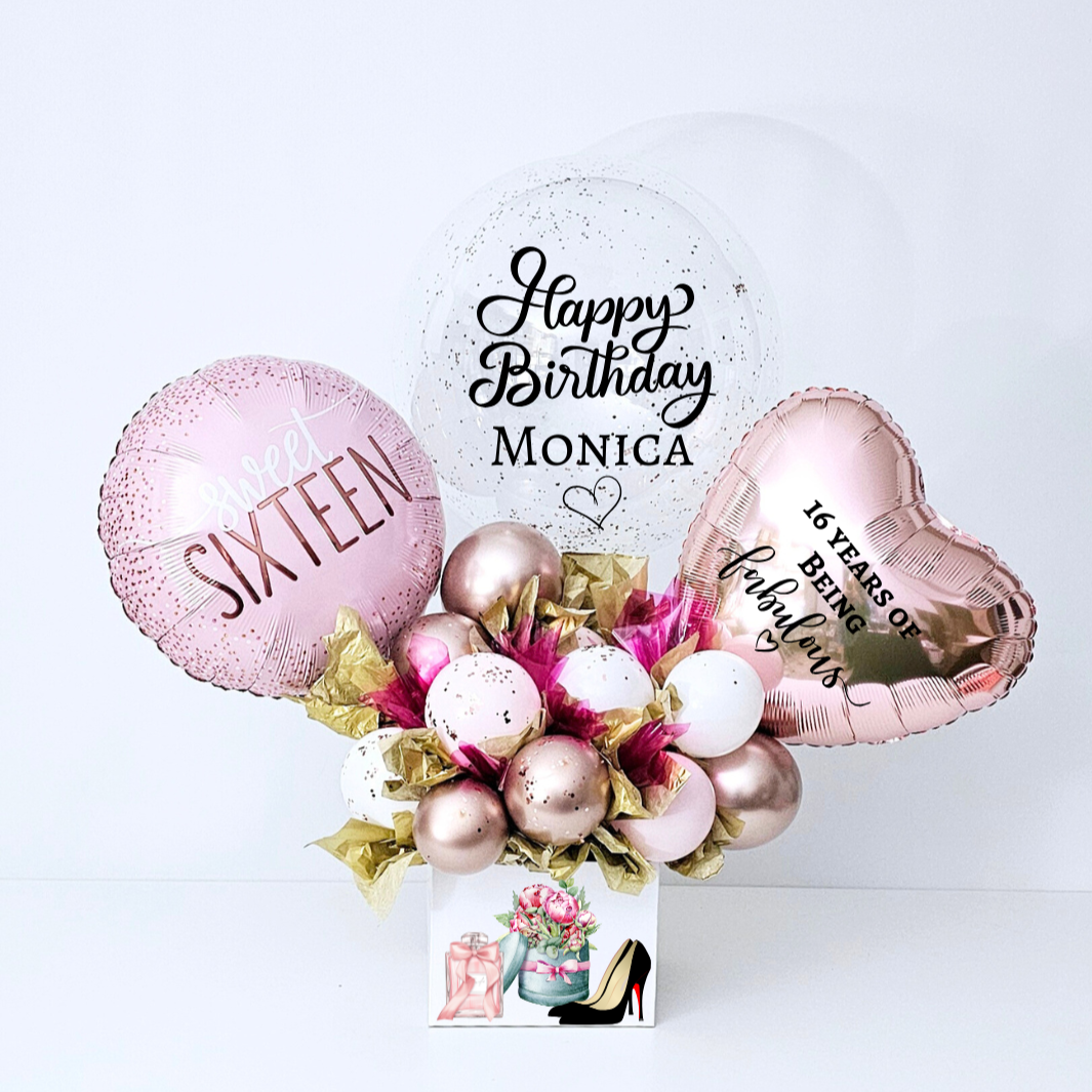 Sweet sixteen balloon bouquet