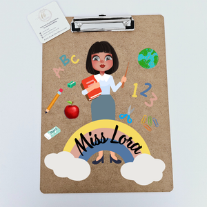 Custom Clipboard With Teacher Name