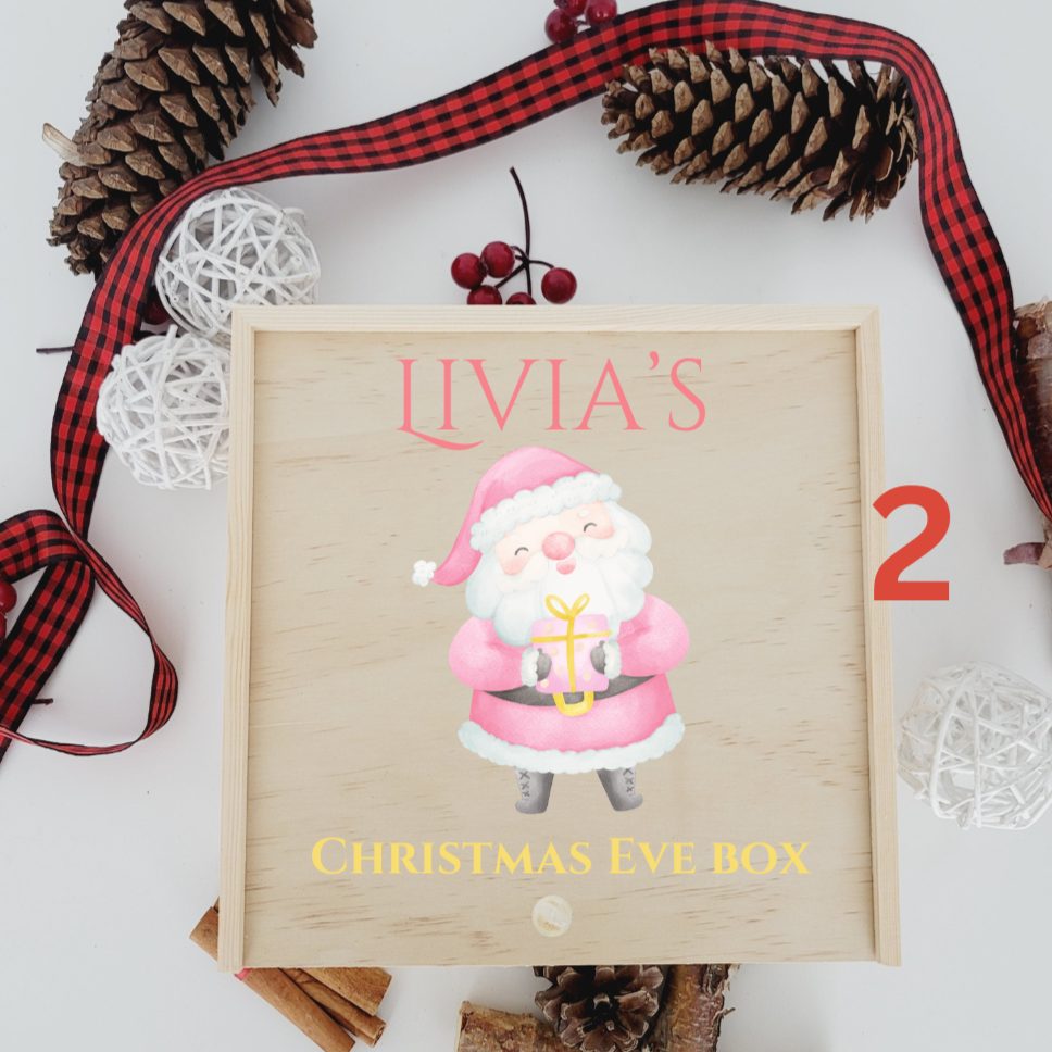 Personalized Christmas Eve Wood Box_ UV Printed