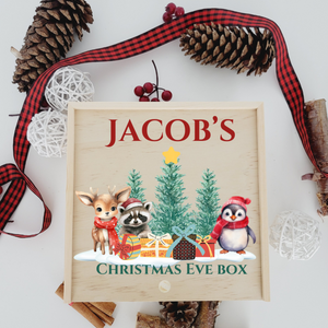 Personalized Christmas Eve Wood Box_ UV Printed