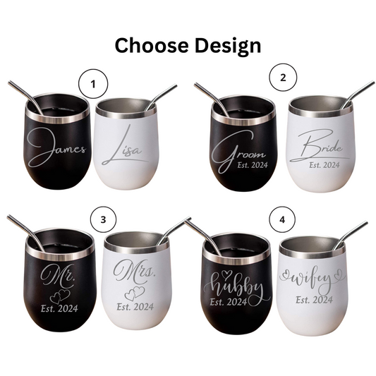 Wifey & Hubby Wine Tumblers